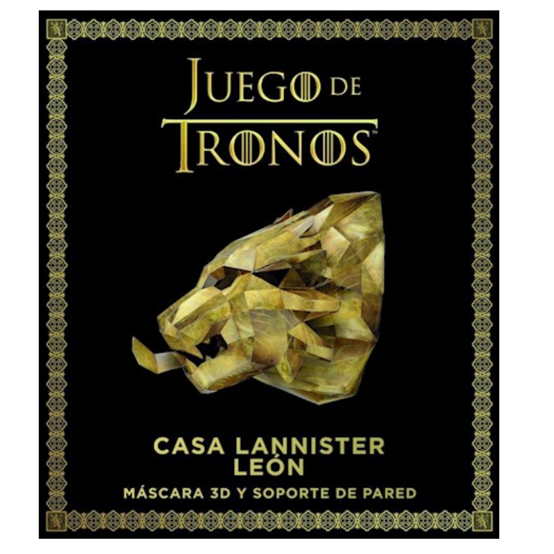 Juego De Tronos Casa Lannister Leon (incluye Mascara 3d Y Soporte De Pared)