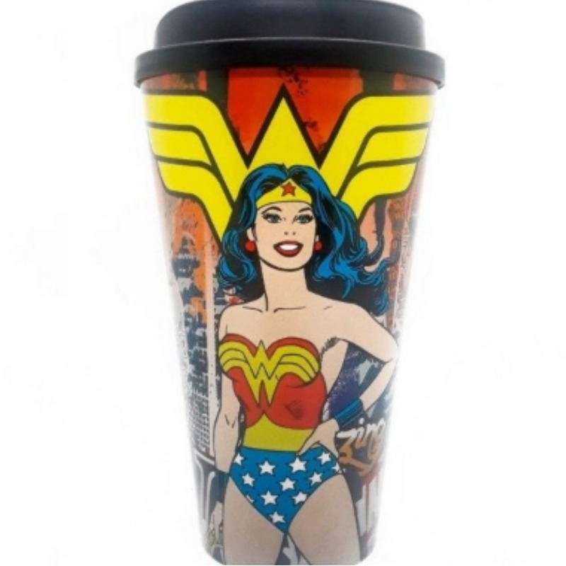 Vaso Plastico Wonder Woman